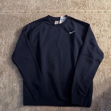 Sweatshirt NIKE Men's Fleece Crewneck Sportswear Pullover Navy Medium New Logo
