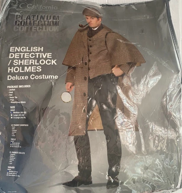 Set Accessori Detective 7 Pezzi Sherlock Holmes - Cappello, Lente, Orologio, Barba Finta E Papillon Per Costume Cosplay E Carnevale - 3