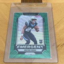 2024 Panini Prizm - Emergent Jonathon Brooks #9 Green Wave Prizm (RC)