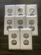 8-New TayMac WMW-D Maxi White  Smooth Metal Single Duplex Wall Gang Plate