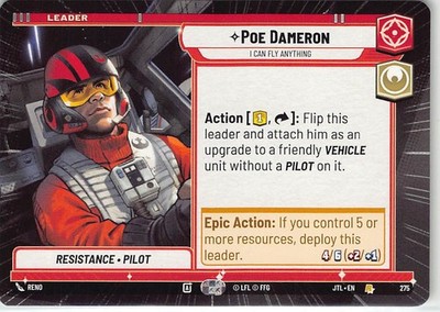 Jump to Lightspeed Rare 275 Poe Dameron - I Can Fly Anything (Hyperspace)