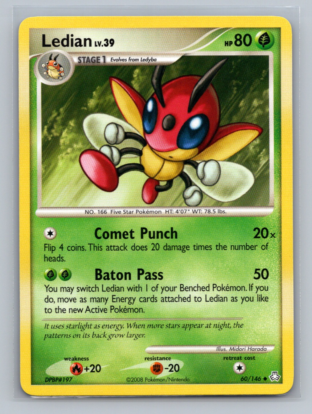 Pokémon TCG Ledian 60/146 Legends Awakened Normal LP