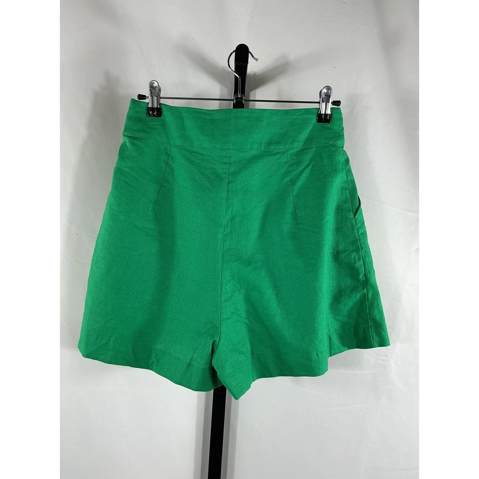 Pantalones Cortos Minkpink 'Virgo' Lino Verde Talla S Foto 3 de 4
