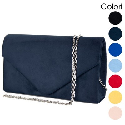 CORIOS Borsetta da Sera da Donna Clutch in Ricami Borsa Sposa Pochette Piccolo con Catena Elegante Gorgeous Borsa a Spalla a Tracolla per Cerimonia Cocktail Ballo Festa Blu