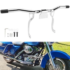 Front Engine Guard Flat-Out Crash Bar For Harley Road Street Glide 1997-2008