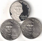 2022-S San Francisco Proof Jefferson Nickel with Philadelphia & Denver (3 Coins)