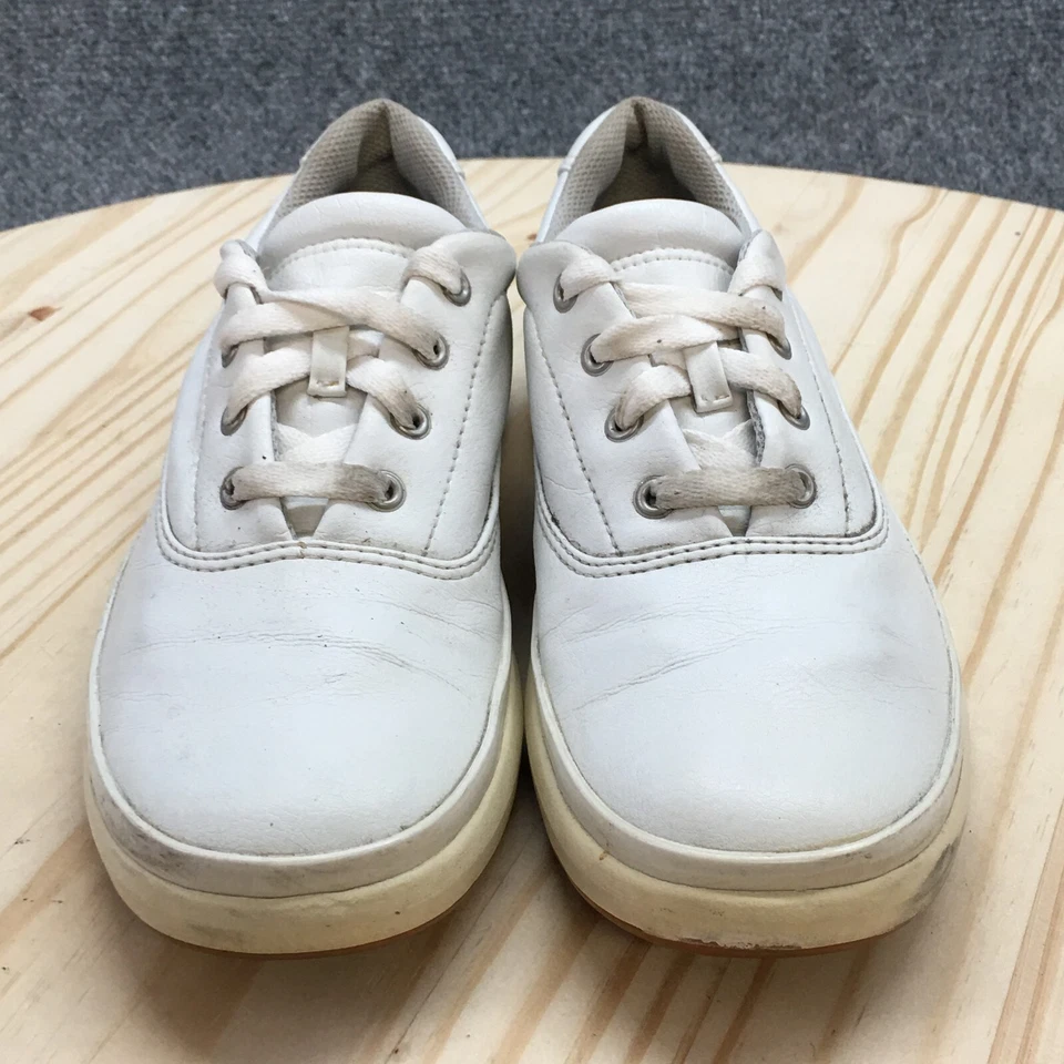 Keds Shoes Womens 6 Stretch Pure Sneakers White Faux Leather NO INSOLES WH01845M - Image 4 of 4