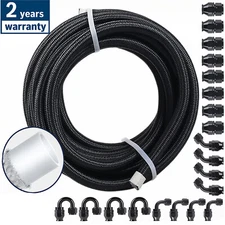 6AN-8AN-10AN Nylon E85 PTFE Fuel Line 10FT/16FT/20FT W/ 20PC Fittings Hose Kit