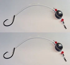 2 Pcs Drum Bottom Fishing Rig Red Fish Carolina Rig 3oz Catfish 9/0 Circle Hook