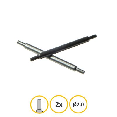Special spring bars without shoulder 20 mm (2 mm) for Rolex models 2 pc
