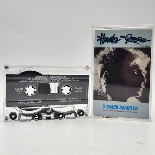 Ian Hunter Mick Ronson 5 Track Sampler Promo Cassette 1989 Polygram SAC III - Picture 1 of 5