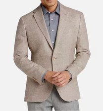 2023 RALPH LAUREN Beige Woven Sport Coat Suit Blazer 42L SILK Wool