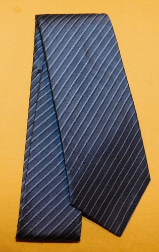 JOHN VARVATOS HAND MADE IN ITALY GREY/BLACK STRIPED TIE - TIES - DESIGNER TIES - Picture 2 of 3