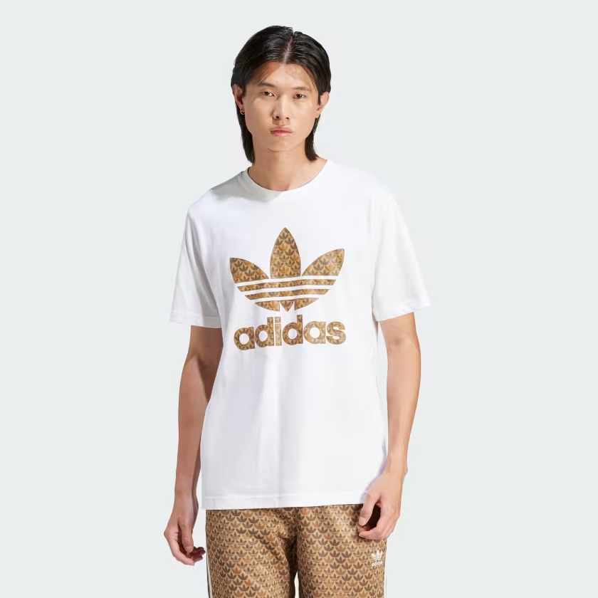 adidas Originals Men's Classics Monogram Trefoil Short Sleeve Tee