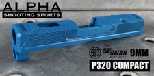 ALPHA SLIDE Stripped 9mm DEEP BLUE for SIG SAUER P320 Compact