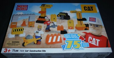 mega bloks caterpillar table construction site