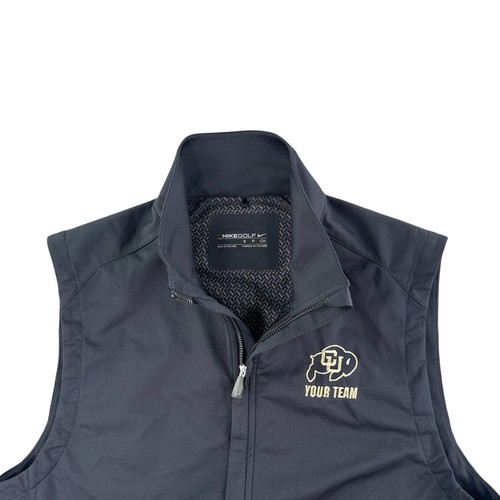 University Colorado Vest Men Small Black Buffaloes Team CU Boulder Buffs Jacket