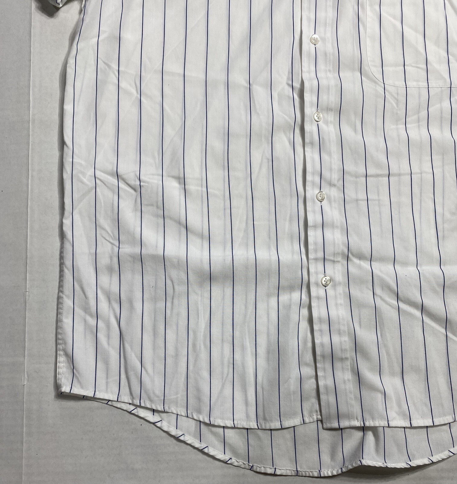 Vintage ENRO button dress Shirt Mens 1533 Medium White Blue Striped eBay