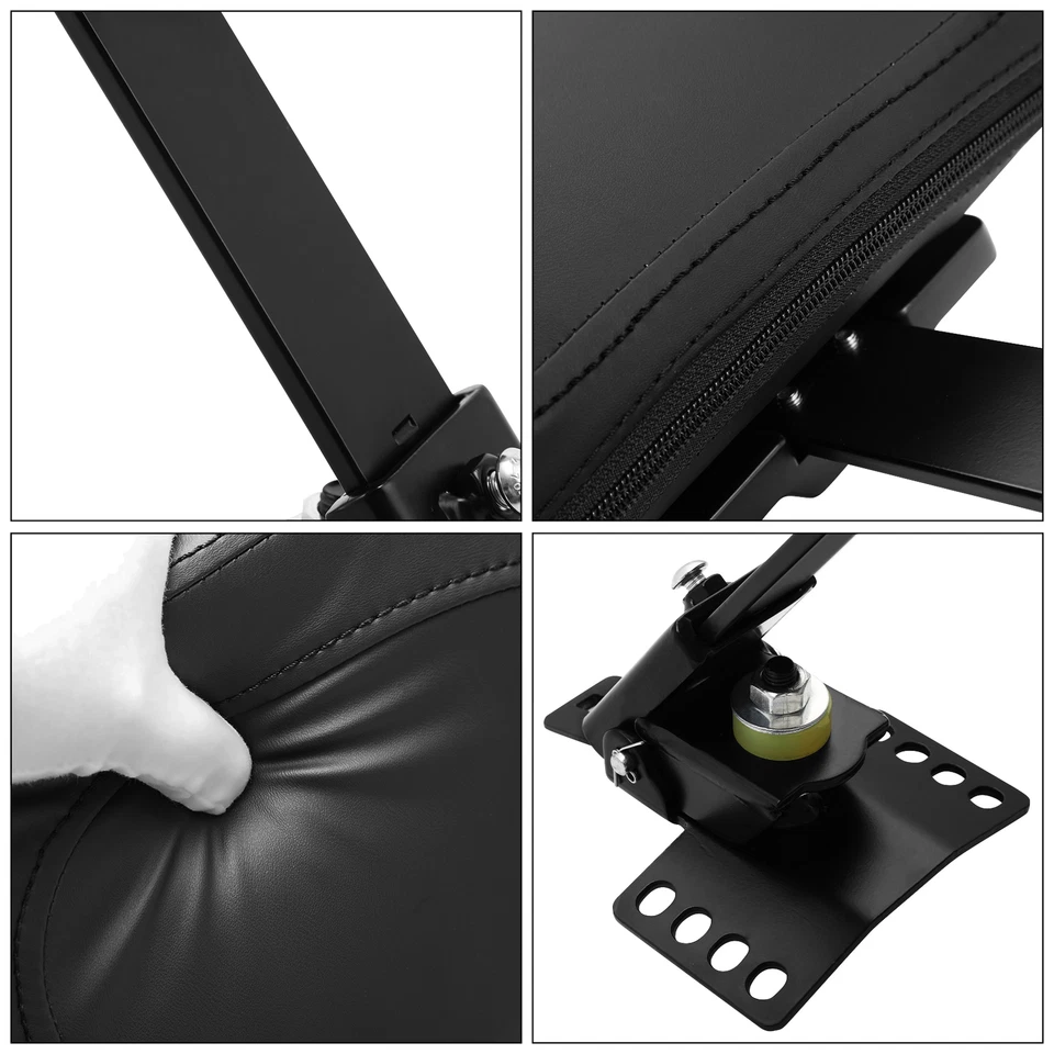 Almohadilla de respaldo negra enchufable para conductor apta para Harley Road Glide King 1997-2025 Foto 4 de 4