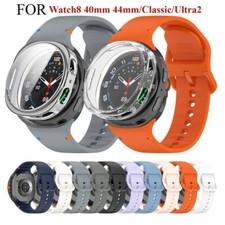 Silicone Watch Band Strap with TPU Case for Samsung Galaxy Watch 8 40/44mm