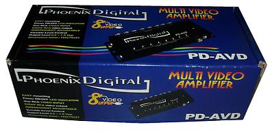 Original PHOENIX DIGITAL Videoverteiler 1 auf 8 Aktiv Splitter Video Verstärker