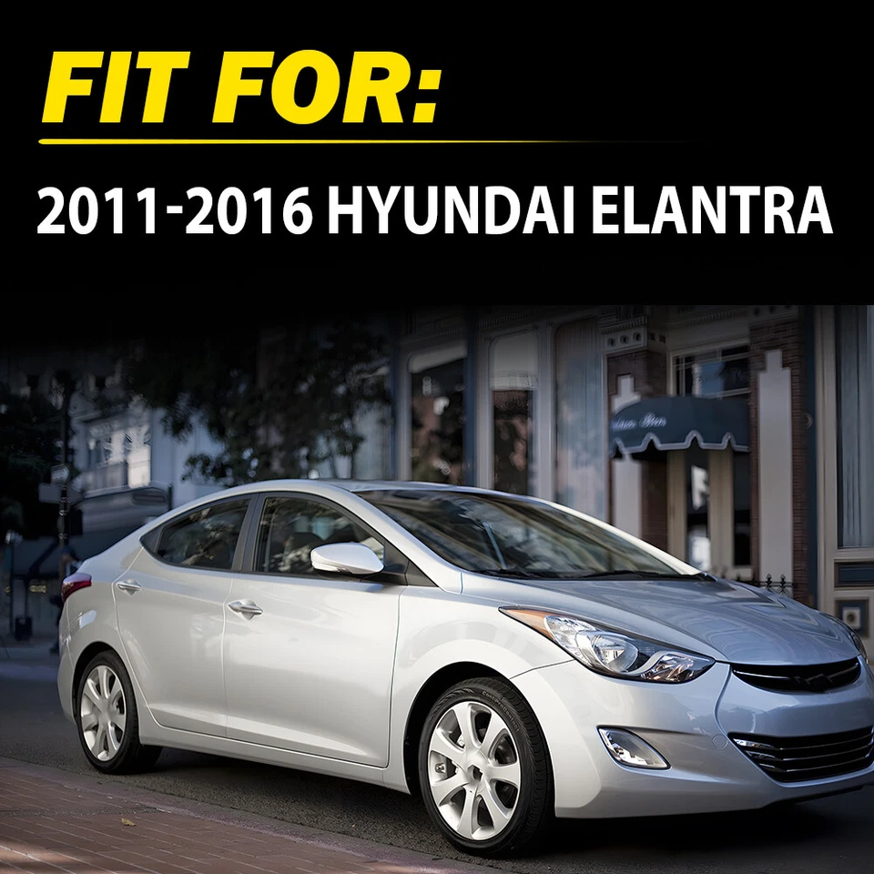 Set of 4 Exterior Outside Outer Door Handle Chrome For Hyundai Elantra 2011-16 P - Image 2 of 4