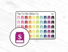 1292~~Savings Tracker Jar Planner Stickers.