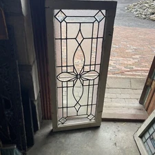 SG4680 antique textured and beveled glass transom window 17.75 x 42￼