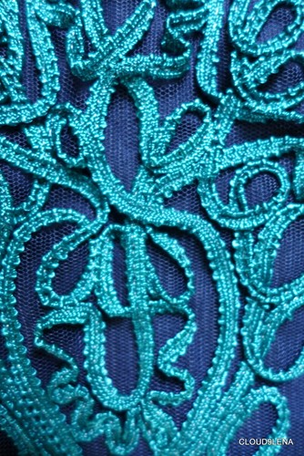 NWT JS COLLECTIONS Embroidered Mesh Soutache Midi Dress Size 2 Burgundy or Green - Picture 13 of 37