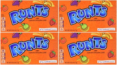 4x Runts Candy Theater Kiste Amerikanischer Retro Süßigkeiten Formell Wonka