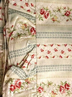 VINTAGE Ralph Lauren HIGHFIELDS Twin RUFFLE Flat Sheet100