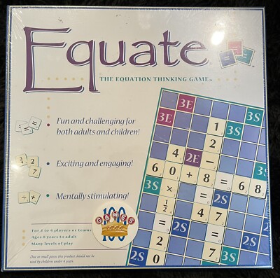 Equate The Equation Thinking Math Board Game - NEW Sealed In Box