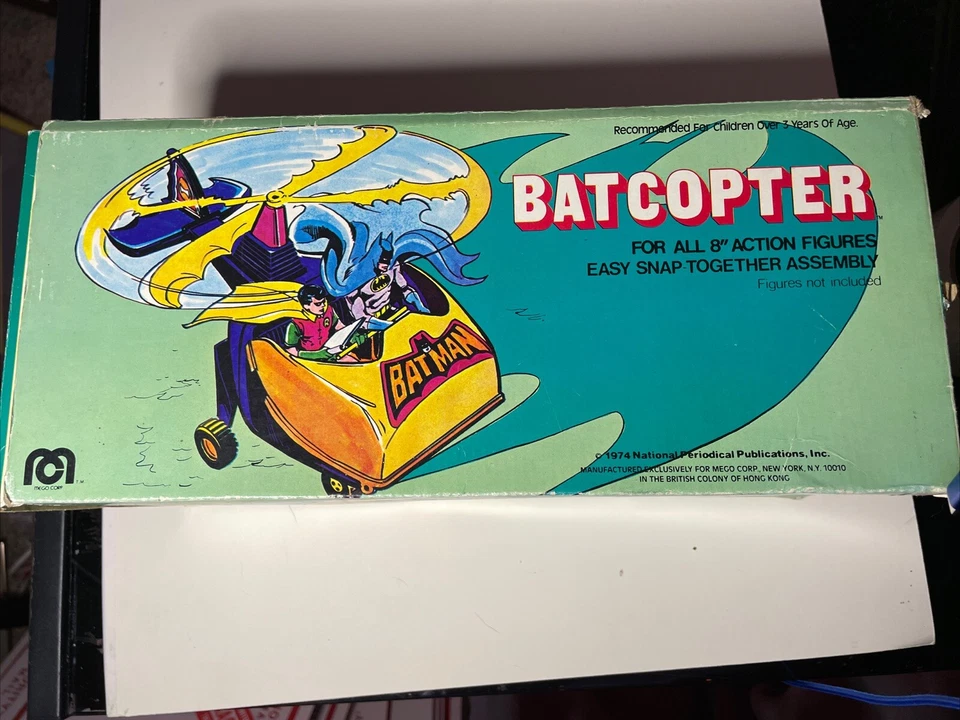 Juguetes de colección MEGO BATCOPTER Figuras de acción Batman Helicóptero Paquete CAJA Foto 4 de 4
