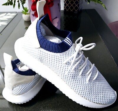 Adidas Tubular Shadow PK HK Men's Sz.8,5 Sneakers Shoes White Blue AC8795 Run...