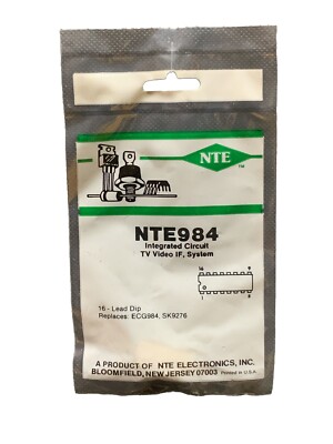 NTE984 IC TV Video IF, System DIP16 Replaces ECG984 SK9276