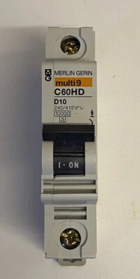 Merlin Gerin 10 AMP MCB Multi9 C60HD 110 10A 1P Curve D MCB Circuit Breaker