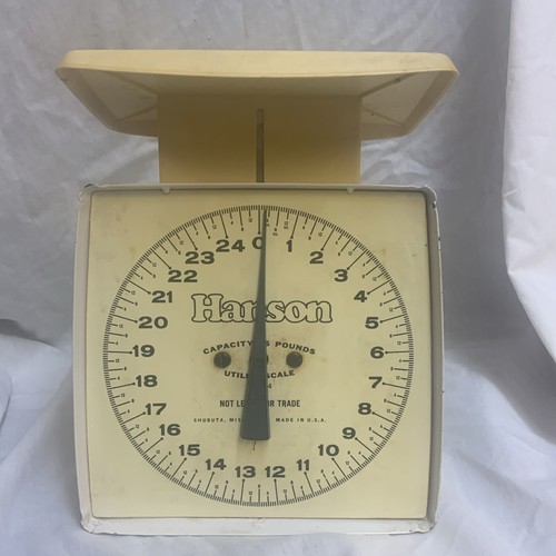 Vtg Hanson Utility Scale 25lb Capacity Kitchen Measure Model 4040-4