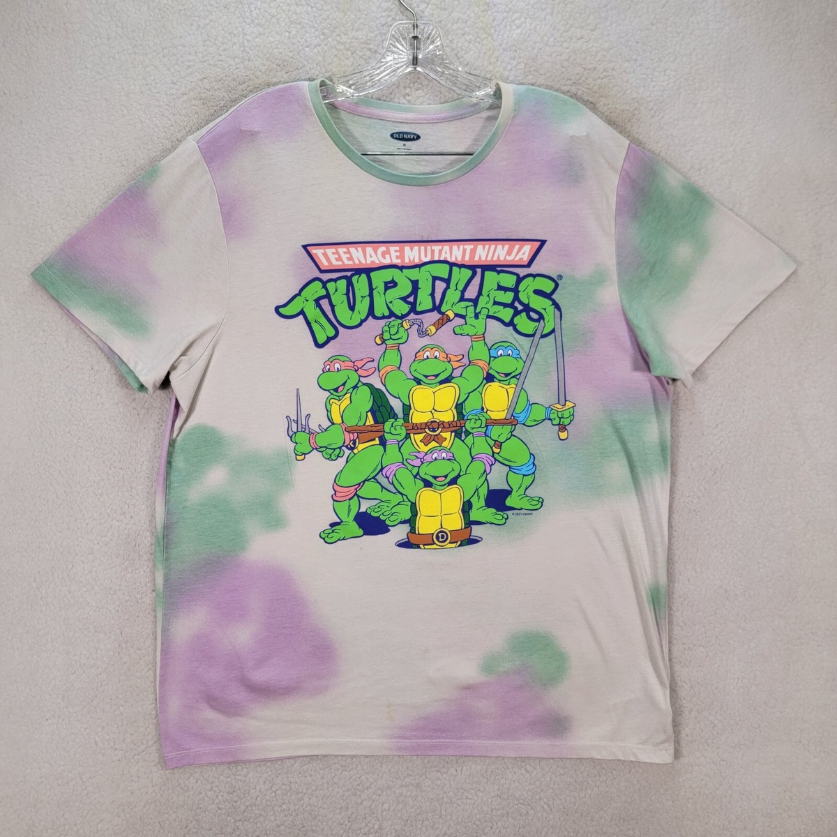Teenage Mutant Ninja Turtles Purple Tie Dye Graphic Tee Casual T