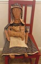 Made To Order, Primitive Doll, Farmhouse, Cloth Doll, Custom Made  Art Doll