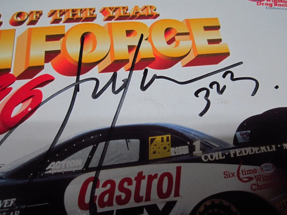 1996 John Force NHRA Driver of the Year 1w/ signatures. brand new - Image 3 of 4