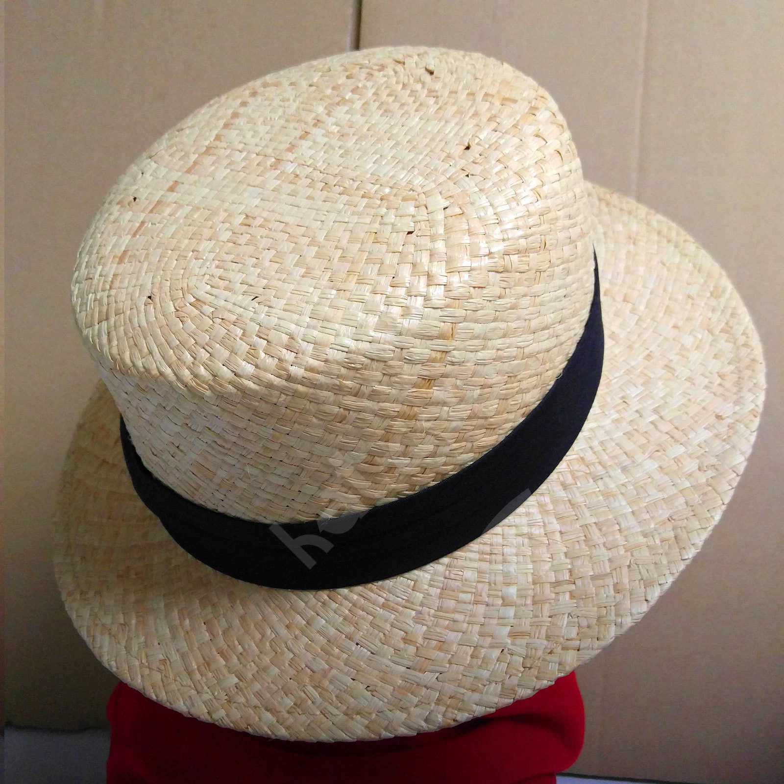 TRENDY Men Women Straw Boater Hat Natural Fedora Sun Soft Trilby Unisex | 58cm