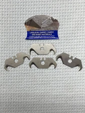 4 pc NEW ! HOOK Utility Knife Blade CARPET SHINGLES LINOLEUM FAST FREE SHIPPING