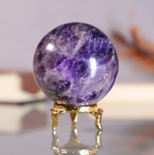  Natural amethyst stone sphere crystal ball healing divin spiritual With Stand