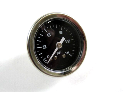 #ad 1 1 2#x27;#x27; Fuel Pressure Gauge 0 15PSI Black Face F53588 $13.99