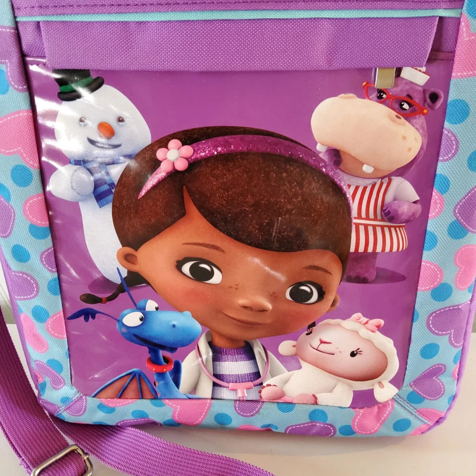 Doc McStuffins Universal Tablet & Laptop Tote with Carry Strap Purple Zip Close - Image 3 of 4