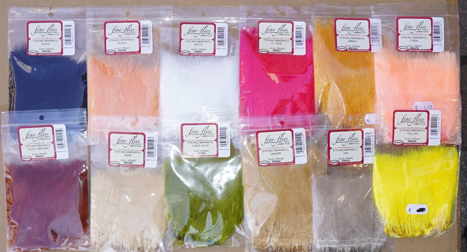 Marabou strunggenäht WAPSI USA 33 Farben Auswahl 7 Gr. Inhalt MARABOU 33 Colors - Bild 2 von 2