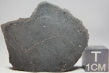 NWA 8363 L Meteorito de roca de fusión 14,6 gramos corte final con corteza de fusión y flujo de fusión