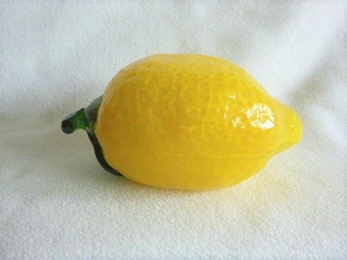 Murano Style Glass Eggplant and Lemon 1990s - Picture 3 of 4