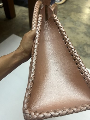 Alejandro Yeo Handtasche Tasche Handmade Leder Runway Neu Groß Rosa Metallic Tote - Bild 9 von 12