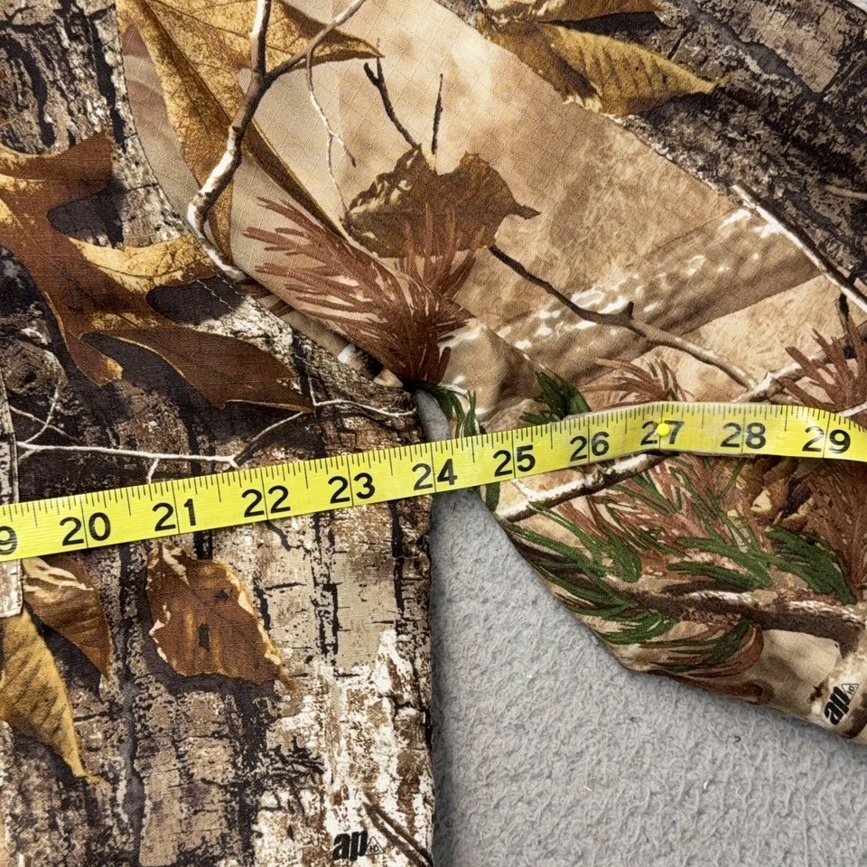 Realtree Button Down Shirt Mens Large Brown Woodland Camo Long Sleeve Hunting - Image 3 of 4